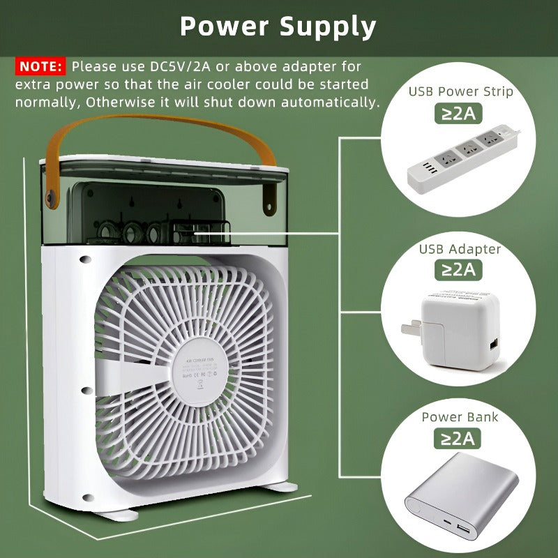 3-IN-1 HUMIDIFIER COOLING FAN